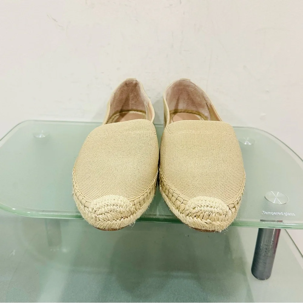 Banana Republic Espadrille Slip On Canvas Shoe Beige Women’s‎ Size 10M